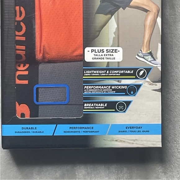 New Balance Boxer Briefs 4XL Plus Size Mens Performance Gray Blue Lightweight - Picture 4 of 7